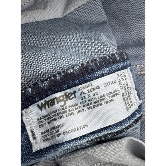 New Wrangler Cowboy Cut Slim Fit Mens‎ Jeans 33x32 Blue Denim 936GBK With Tags - Picture 8 of 13